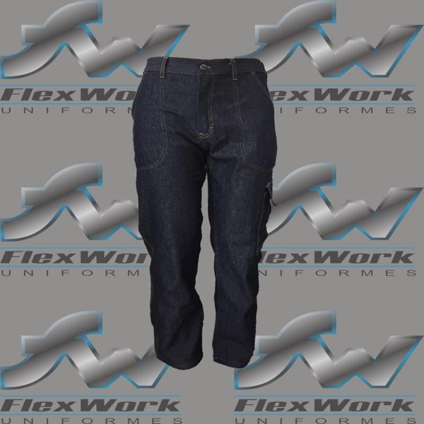 Calça jeans masculina modelo Slim fit para uniformes e fardamentos